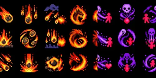 8bit RPG Skill Icon Sprite Sheets generated by chatgpt-image