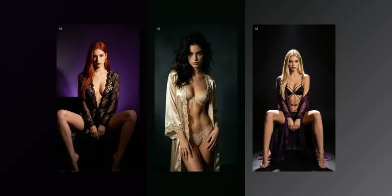 Elegant Studio Portraits generated by undefined