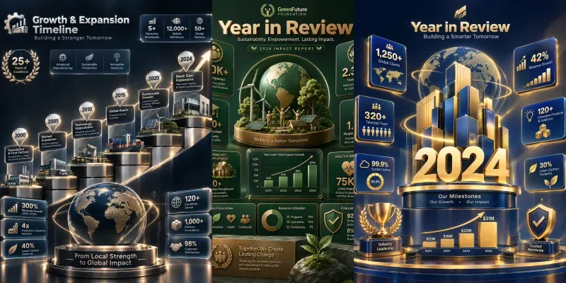 3D Annual Report Infographics generated by undefined