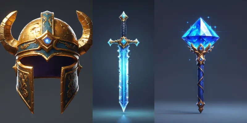 Premium 2D RPG Inventory Icons generated by undefined