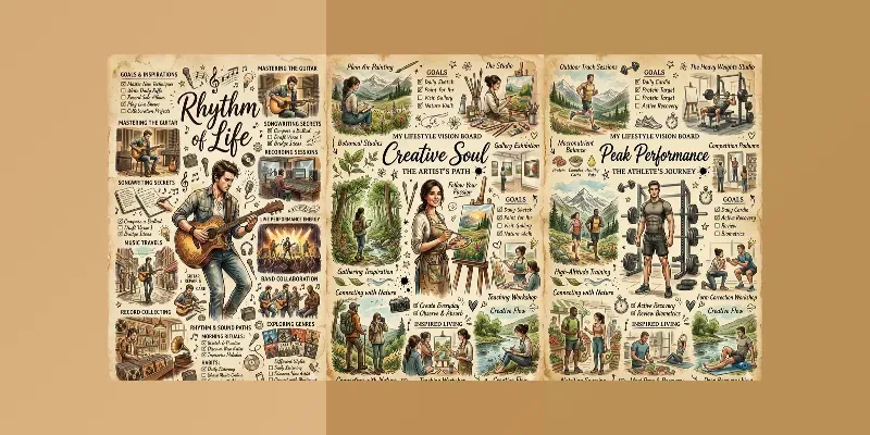 Lifestyle Vision Board Collage Creators generated by undefined