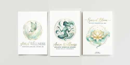 Luxury Spiritual Wellness Logos generated by gemini-image