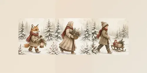 Vintage Winter Watercolor Sets generated by chatgpt-image