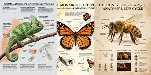 Bioeducational Wildlife Poster Art generated by gemini-image