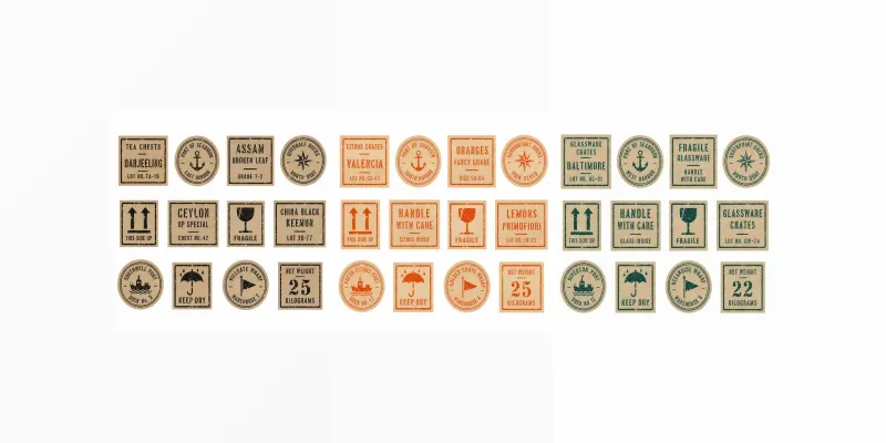 Shipping Stencil Label Sheets generated by undefined