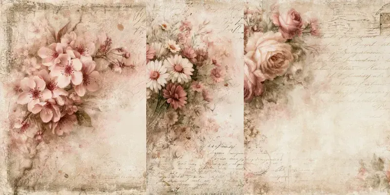 Pink Charm Double Spread Junk Journals generated by undefined