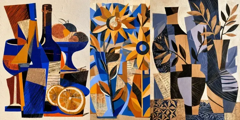 Modernist Cubist Collage Poster Decors generated by undefined