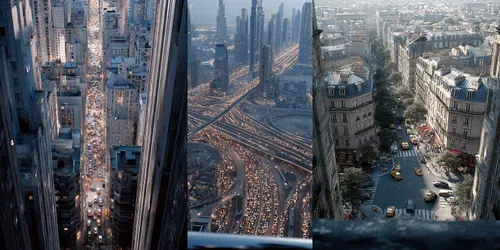 Highangle Aerial City Views generated by midjourney