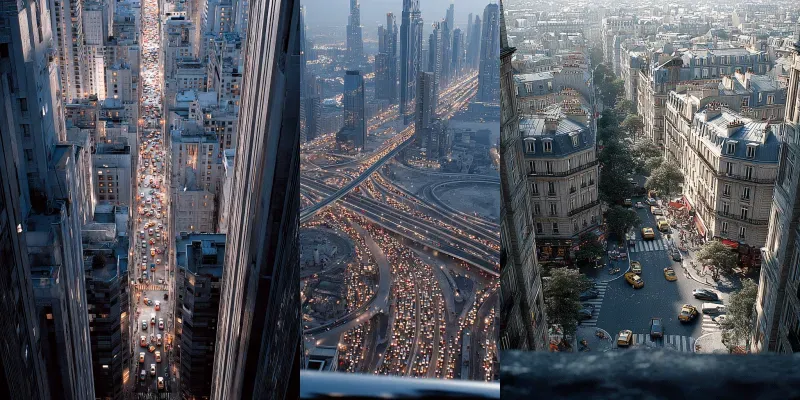 Highangle Aerial City Views generated by undefined