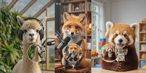 Kids Animal Podcast Q And A Magic generated by veo
