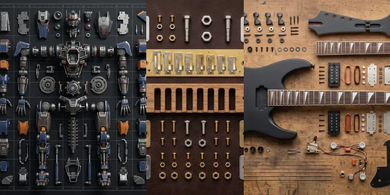 Deconstructed Knolling Photos generated by undefined