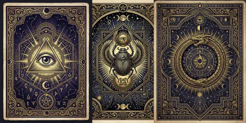 Vintage Occult Tarot Engravings generated by gemini-image