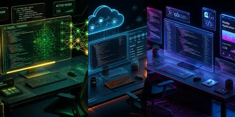 3d Cyberpunk Coding Banners generated by undefined