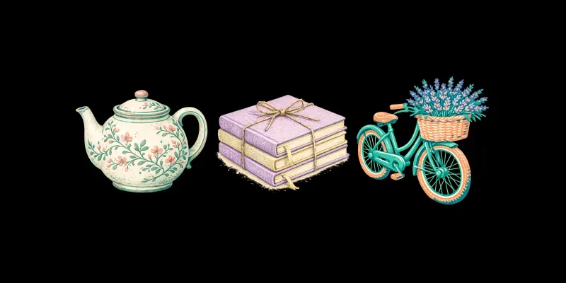 Aesthetic Pastel Slow Living Stickers generated by undefined