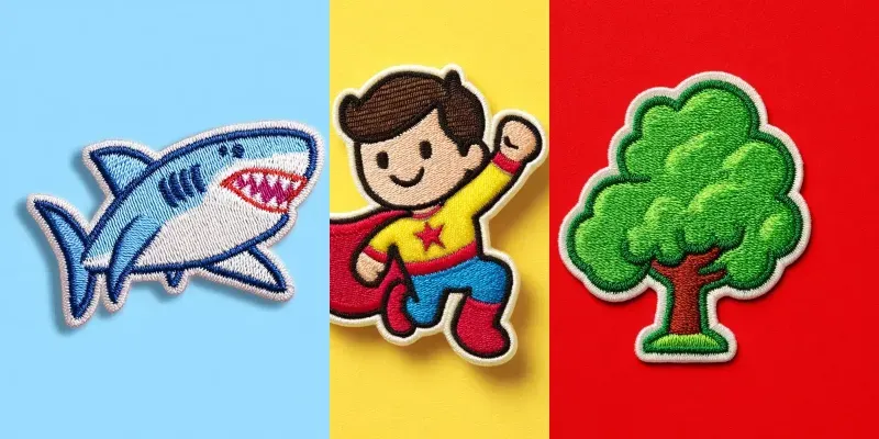 Cute Embroidered Patch Stickers For Kids generated by undefined