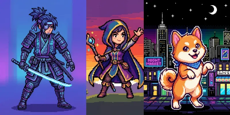 Customizable Pixel Art Characters generated by undefined