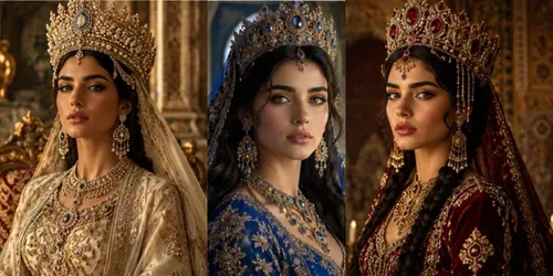 Royal Persian Queen Portraits generated by chatgpt-image