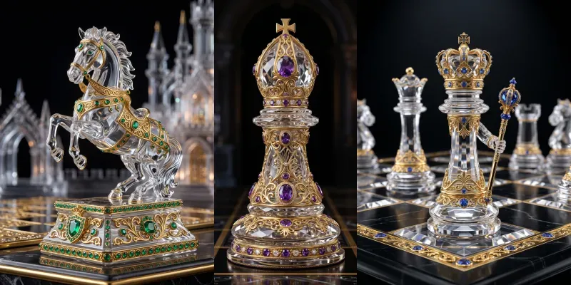 Luxury Crystal Chess Kingdom Creators generated by undefined