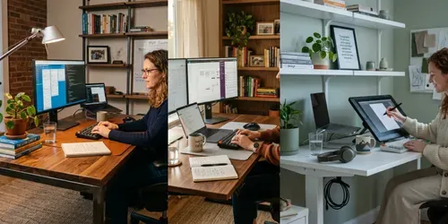 Home Office Scene Generator generated by gemini-image