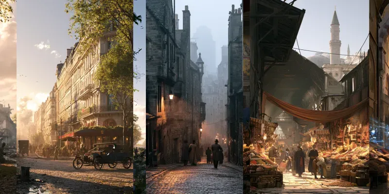 Streets Through Time Art Generator generated by undefined