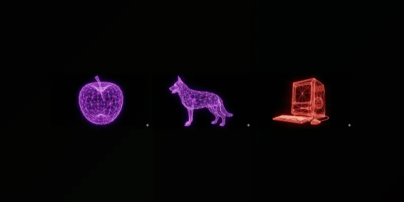Neon Plexus 3D Wireframes generated by undefined