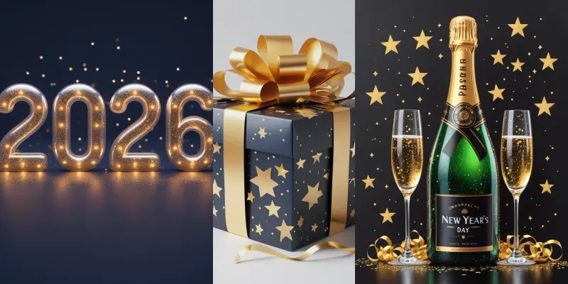 New Years Day Celebration Graphics generated by undefined