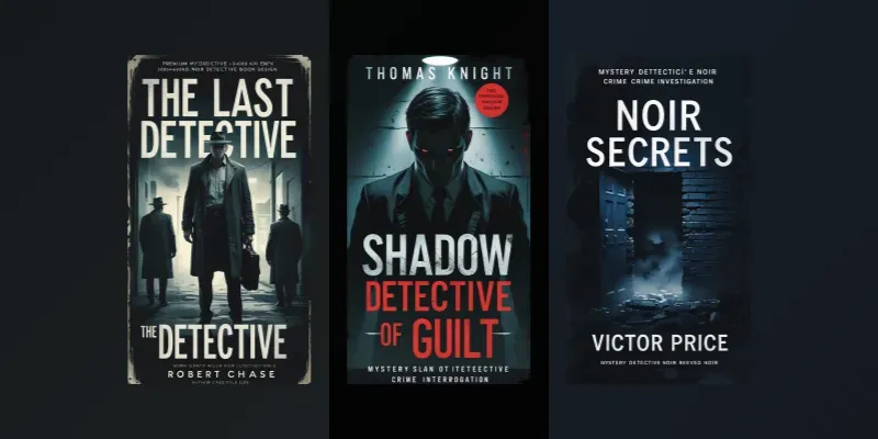 Book Cover Mystery Detective Noir Designs generated by undefined