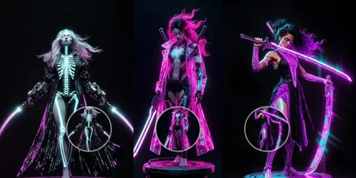 Cyberpunk Ghost Runner Videos generated by grok-video