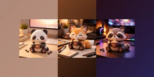 Cozy Coffee Cat Toy Scene Generator generated by chatgpt-image
