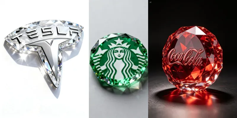 Luxury 3D Gemstone Emblem Renders generated by undefined