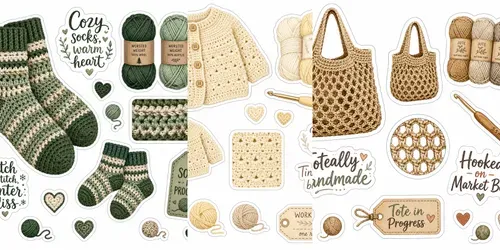 Crochet Lover Sticker Sheets generated by chatgpt-image