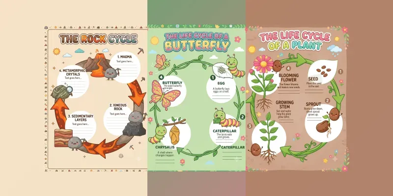 Kids Science Cycle Infographics generated by undefined