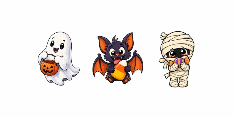 Cute Halloween Mascot Tshirt Prints generated by undefined