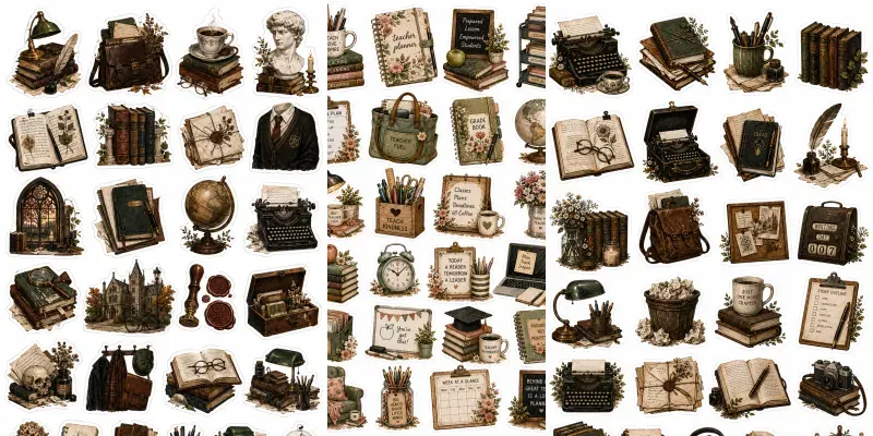 Illustrated Sticker Sheet Generator generated by undefined