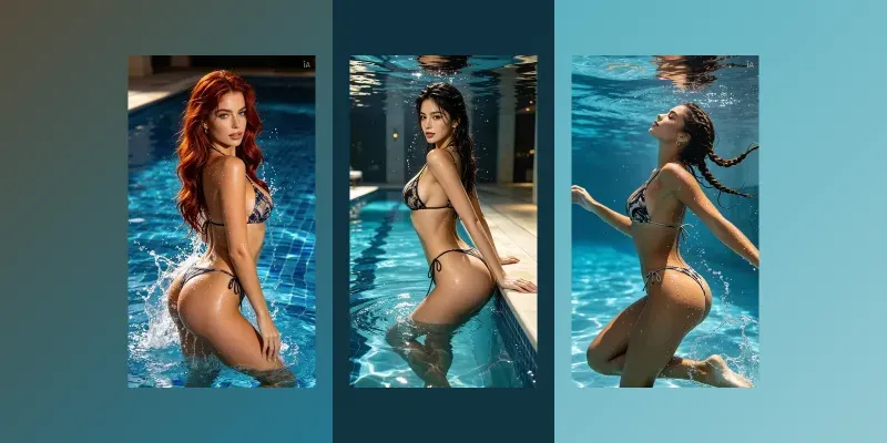 Seductive Pool Glamour Shots generated by undefined