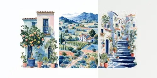 Mediterranean Landscapes generated by midjourney