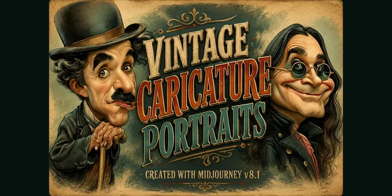 Vintage Caricature Portraits generated by undefined