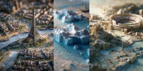 3D Dioramas Map Magic generated by midjourney