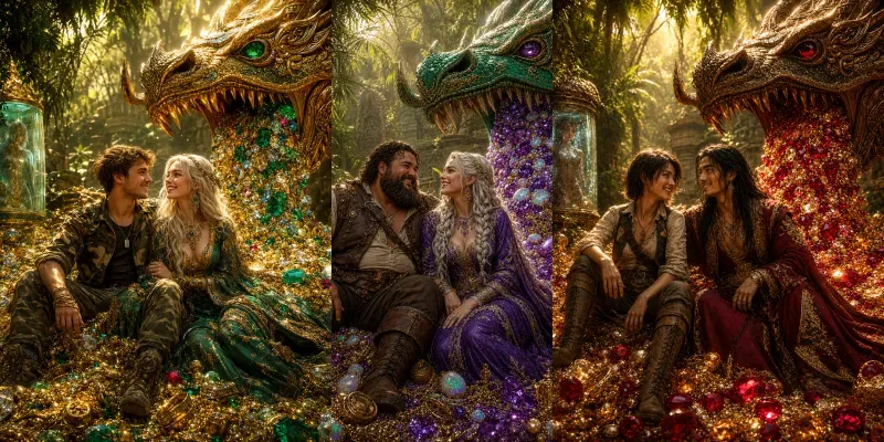 Dragons Jeweled Hoards generated by undefined