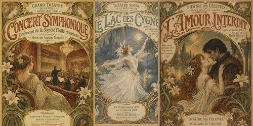 Art Nouveau Theater Posters generated by chatgpt-image