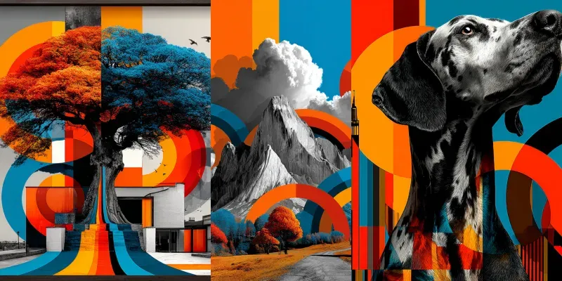Photomontages Bold Graphic Surreal generated by undefined