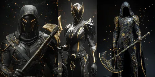 Onyx Gold Executioner Cyberpunks generated by midjourney