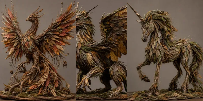 Nature Forged Fantasy Creatures generated by undefined
