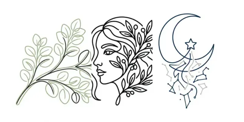 Minimalist Line Art Logo Vector Assets generated by undefined