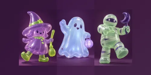 Halloween Inflatable Toy Monsters generated by chatgpt-image