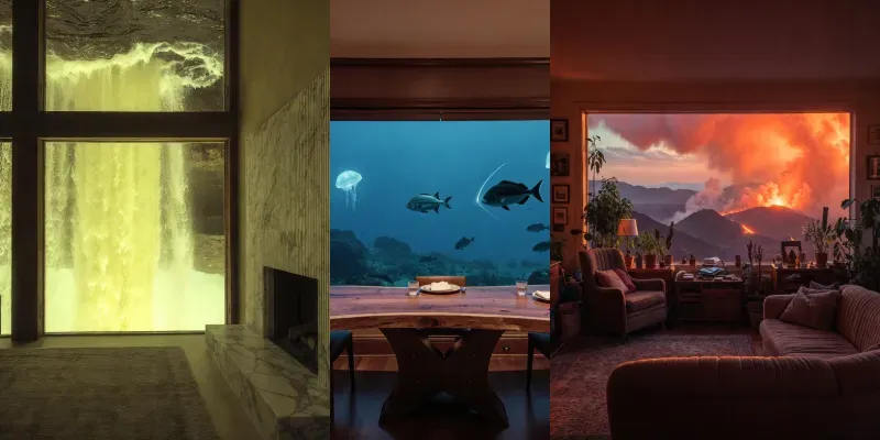 Surrealist Impossible Interiors generated by undefined