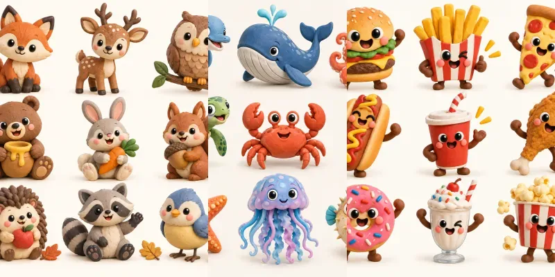 Claymation Weather Mascot Asset Kits