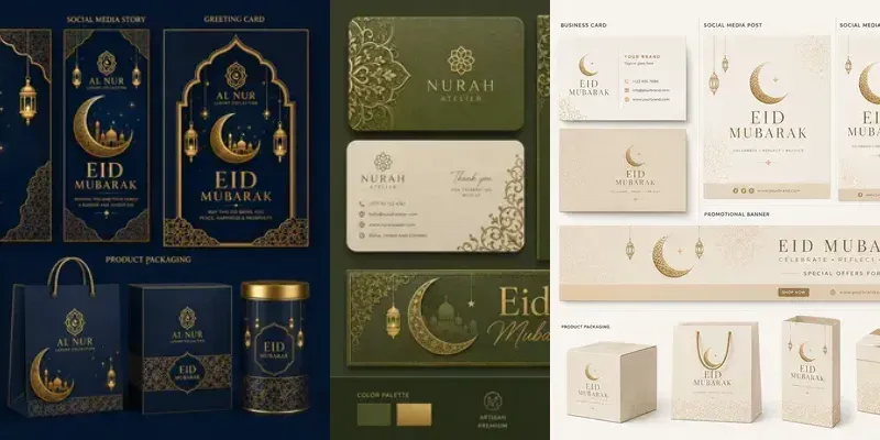 Eid Mubarak Branding Kit Generator generated by undefined