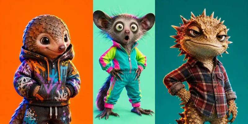 3D Urban Animal Mascot Character Creators generated by undefined