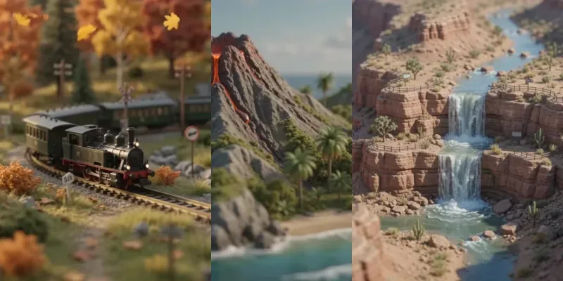 Miniature Tiltshift Dioramas generated by undefined